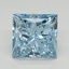 1.79 Ct. Fancy Vivid Blue Princess Lab Grown Diamond