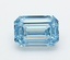 1.56 Ct. Fancy Vivid  Blue Emerald Lab Grown Diamond