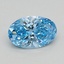 0.44 Ct. Fancy Vivid Blue Oval Lab Grown Diamond