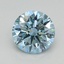 0.66 Ct. Fancy Vivid Blue Round Lab Grown Diamond