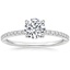 18K White Gold Heritage Pavé Diamond Ring, smalltop view