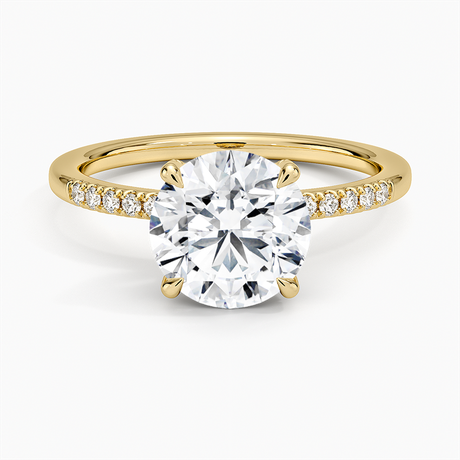 18K Yellow Gold Viviana One-Quarter Coverage Diamond Ring