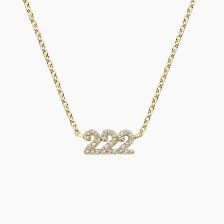 Script Number Diamond Pendant