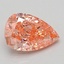 1.58 Ct. Fancy Vivid Pink Pear Lab Grown Diamond