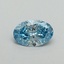 0.32 Ct. Fancy Vivid Blue Oval Lab Grown Diamond