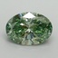 1.58 Ct. Fancy Vivid Pacific Green Oval Lab Grown Diamond