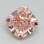 4.00 Ct. Fancy Vivid Pink Cushion Lab Grown Diamond