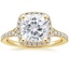 18K Yellow Gold Joy Half-Coverage Diamond Ring, smalltop view