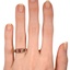 The Francis Ring, smallzoomed in top view on a hand