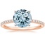 14K Rose Gold Ballad Half Coverage Diamond Ring (1/8 ct. tw.), smalltop view