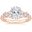 14K Rose Gold Tatiana Diamond Ring, smalltop view