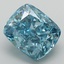 4.20 Ct. Fancy Vivid Blue Cushion Lab Grown Diamond
