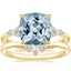 18KY Aquamarine Nadia Diamond Bridal Set, smalltop view