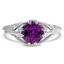 Custom Sculpted Amethyst Engagement Ring