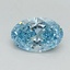 0.64 Ct. Fancy Vivid Blue Oval Lab Grown Diamond
