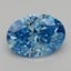 2.00 Ct. Fancy Vivid  Blue Oval Lab Grown Diamond