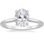 Platinum Secret Halo Diamond Ring, smalltop view