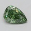 5.06 Ct. Fancy Vivid Green Pear Lab Grown Diamond