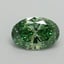 0.63 Ct. Fancy Vivid Pacific Green Oval Lab Grown Diamond