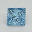 1.02 Ct. Fancy Vivid Malibu Blue Princess Lab Grown Diamond