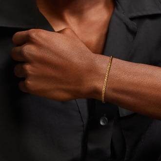 Dakota 7.5 in. Lightweight Wheat Chain Bracelet (3.9mm)