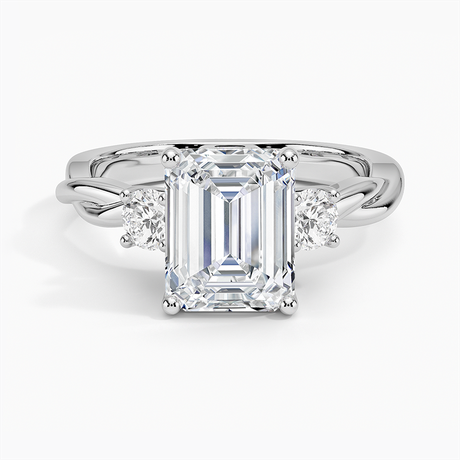 Twisted Vine Three Stone Diamond Ring