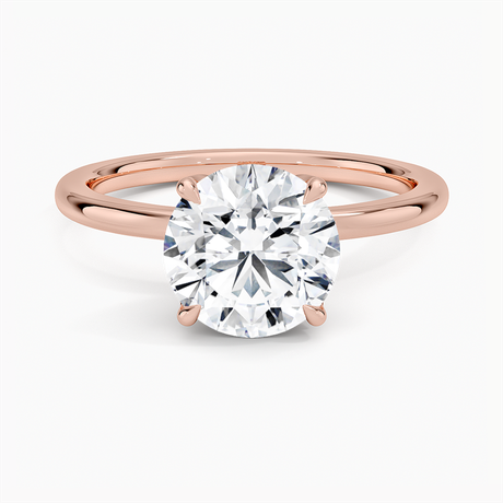 14K Rose Gold Petal 1.5mm Diamond Ring