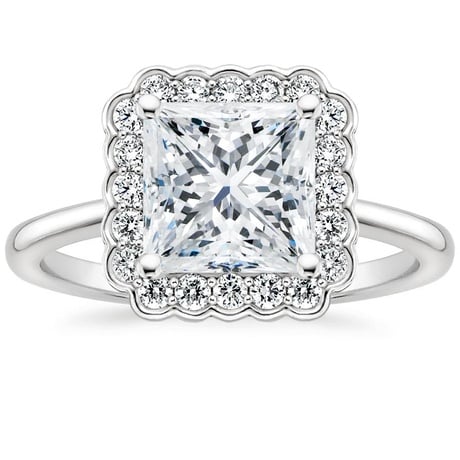 Floral Halo Engagement Ring