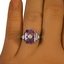 The Jovia Ring, smallzoomed in top view on a hand