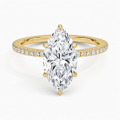 18K Yellow Gold Demi Three-Quarter Coverage Diamond Ring (1/3 ct. tw.)