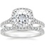 18KW Moissanite Joy Diamond Ring (1/3 ct. tw.) with Bliss Diamond Ring (1/5 ct. tw.), smalltop view