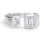 Custom Toi et Moi Emerald-Cut Diamond Ring