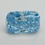5.05 Ct. Fancy Vivid Blue Cushion Lab Grown Diamond
