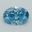 1.52 Ct. Fancy Vivid  Blue Oval Lab Grown Diamond