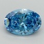 5.10 Ct. Fancy Vivid Blue Oval Lab Grown Diamond