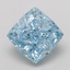 4.10 Ct. Fancy Vivid Blue Cushion Lab Grown Diamond