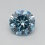 0.41 Ct. Fancy Vivid Blue Round Lab Grown Diamond