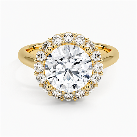 Lotus Flower Engagement Ring