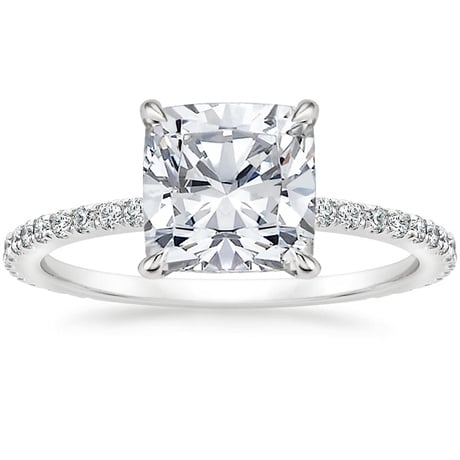 18K White Gold Demi Diamond Ring with Luxe Ballad Diamond Ring