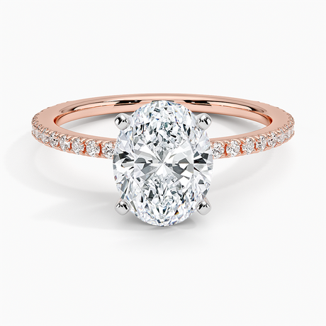 14K Rose Gold Ballad Three-Quarter Coverage Diamond Ring (1/4 ct. tw.)