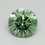 1.15 Ct. Fancy Vivid Green Round Lab Grown Diamond