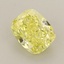 1.10 Ct. Fancy Vivid  Yellow Cushion Lab Grown Diamond