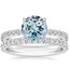 18KW Aquamarine Amelie Diamond Bridal Set, smalltop view
