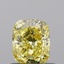 0.53 Ct. Fancy Intense Yellow Cushion Lab Grown Diamond