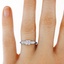 The Livia Ring, smalltop view on a hand