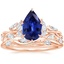 14K Rose Gold Secret Garden Diamond Ring (1/2 ct. tw.) with Winding Willow Diamond Ring (1/8 ct. tw.)