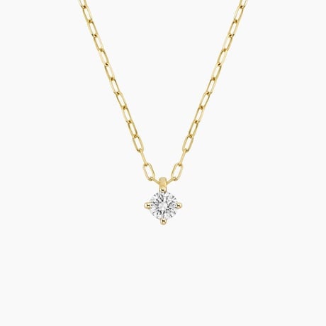Lab Diamond Paperclip Chain Pendant