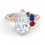 Custom Asymmetrical Pear Halo Diamond Ring