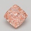 8.07 Ct. Fancy Vivid Pink Cushion Lab Grown Diamond