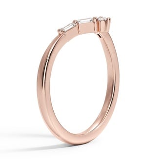 Custom Contoured Baguette Diamond Ring